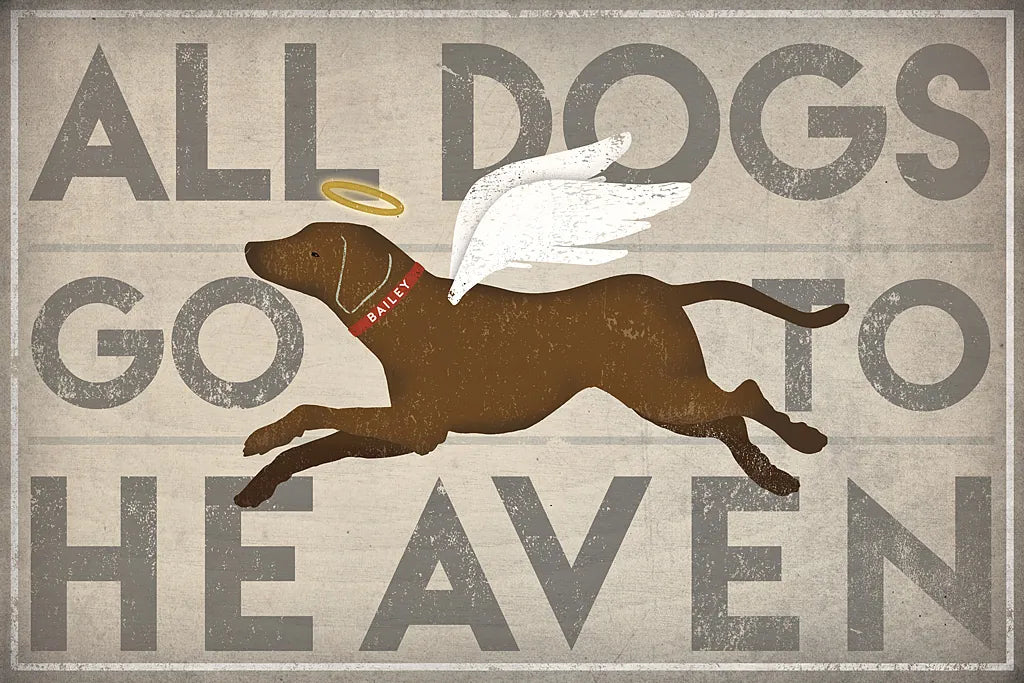 All Dogs Go to Heaven II by Ryan Fowler. SKU 25084i. Archival Giclee Fine art print for wall decor.