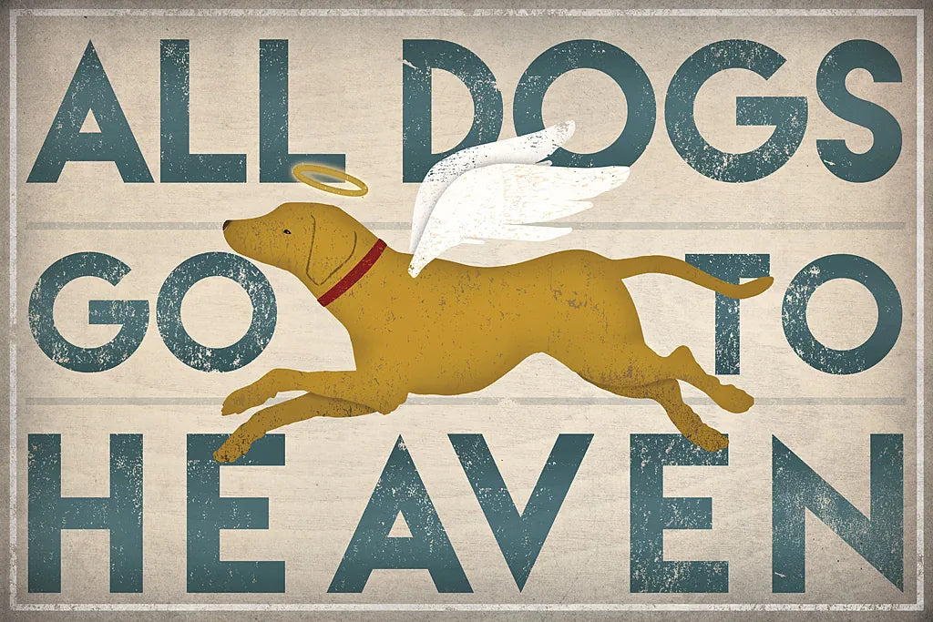 All Dogs Go to Heaven III by Ryan Fowler. SKU 25085i. Archival Giclee Fine art print for wall decor.