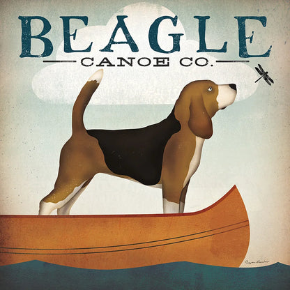 Beagle Canoe Co by Ryan Fowler. SKU 13366a. Archival Giclee Fine art print for wall decor.
