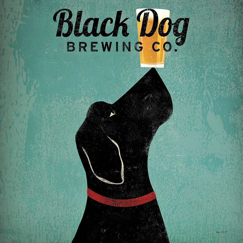 Black Dog Brewing Co Square by Ryan Fowler. SKU 9815a. Archival Giclee Fine art print for wall decor.