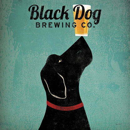 Black Dog Brewing Co Square by Ryan Fowler. SKU 9815a. Archival Giclee Fine art print for wall decor.