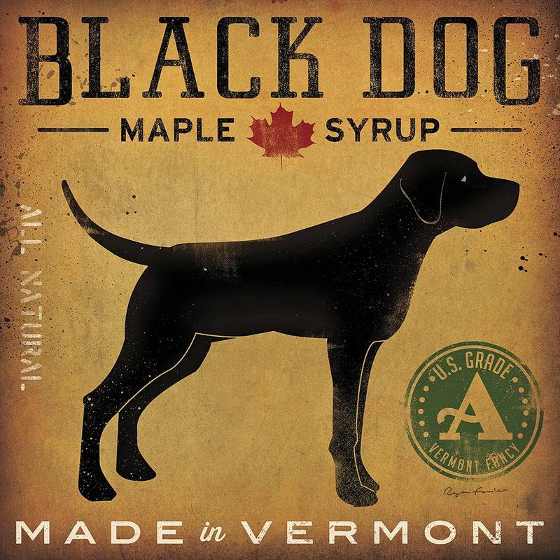 Black Dog at Show by Ryan Fowler. SKU 15016a. Archival Giclee Fine art print for wall decor.