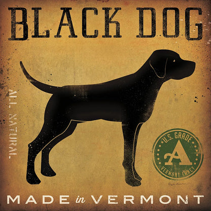 Black Dog at Show v2 by Ryan Fowler. SKU 35380a. Archival Giclee Fine art print for wall decor.