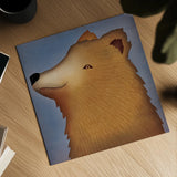 Brown Bear Wow by Ryan Fowler. Shown as a detailed flat fine art print, highlighting archival giclee quality. Available as an archival giclee rolled canvas, fine art paper, or poster print. SKU 12198a.