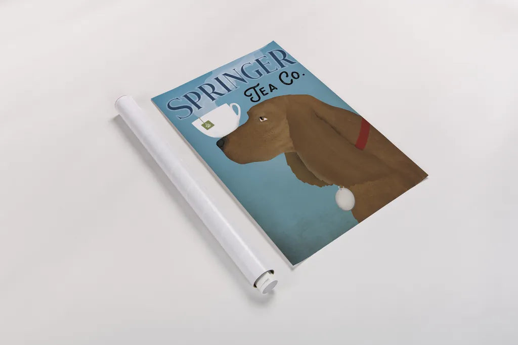 Brown Springer Tea Co by Ryan Fowler. shown as a rolled paper print. Available as archival giclee rolled canvas, fine art paper, or poster print. SKU 79514h.