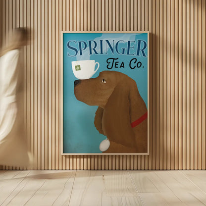 Brown Springer Tea Co by Ryan Fowler. shown as over sized large wall art. Available as an archival giclee rolled canvas, fine art paper, or poster print. SKU 79514h.