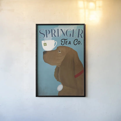 Brown Springer Tea Co by Ryan Fowler. shown as a paper print in a black flame. Available as a archival giclee rolled canvas, fine art paper, or poster print. SKU 79514h.