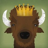 Buffalo III with Crown by Ryan Fowler. SKU 35510a. Archival Giclee Fine art print for wall decor.