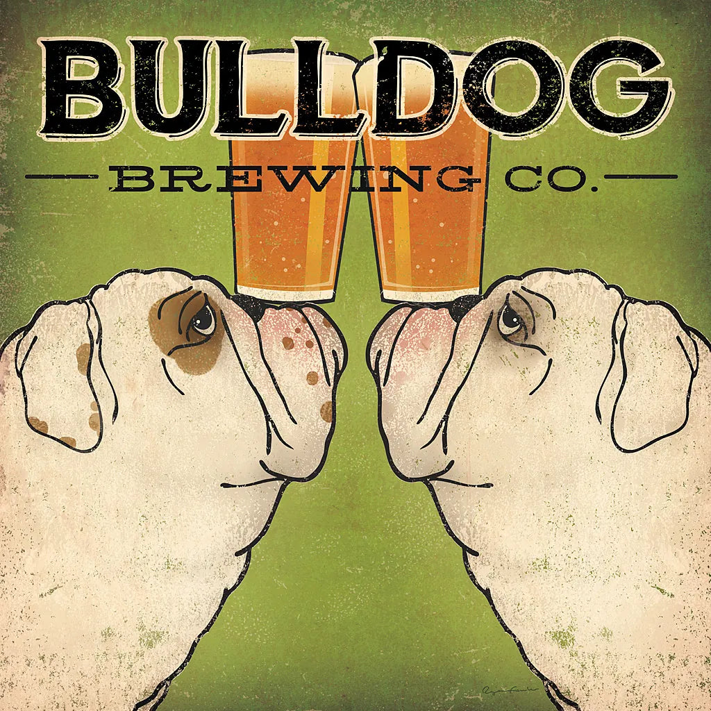 Bulldog Brewing by Ryan Fowler. SKU 16311a. Archival Giclee Fine art print for wall decor.