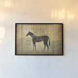 Cheval Noir v4 by Ryan Fowler. shown as a paper print in a black flame. Available as a archival giclee rolled canvas, fine art paper, or poster print. SKU 22911i.