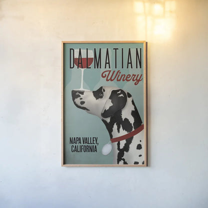 Dalmation Winery by Ryan Fowler. shown as a paper print in a natural frame. Available as a archival giclee rolled canvas, fine art paper, or poster print. SKU 79511h.