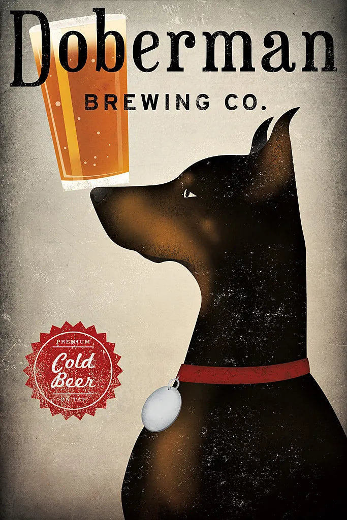 Doberman Brewing Company by Ryan Fowler. SKU 22889h. Archival Giclee Fine art print for wall decor.