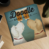 Doodle Beer Double by Ryan Fowler. Shown as a detailed flat fine art print, highlighting archival giclee quality. Available as an archival giclee rolled canvas, fine art paper, or poster print. SKU 16312a.
