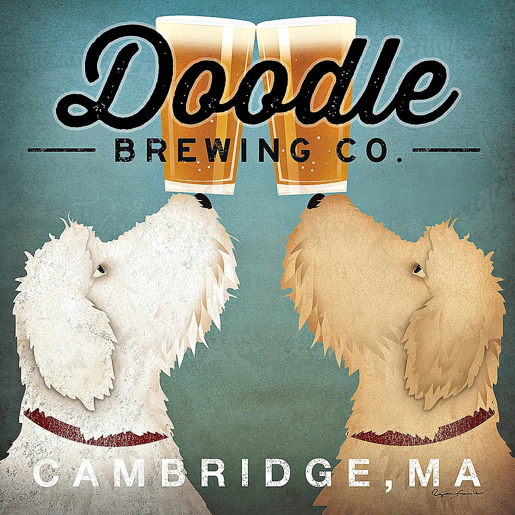 Doodle Beer Double Cambridge MA by Ryan Fowler. SKU 16722a. Archival Giclee Fine art print for wall decor.