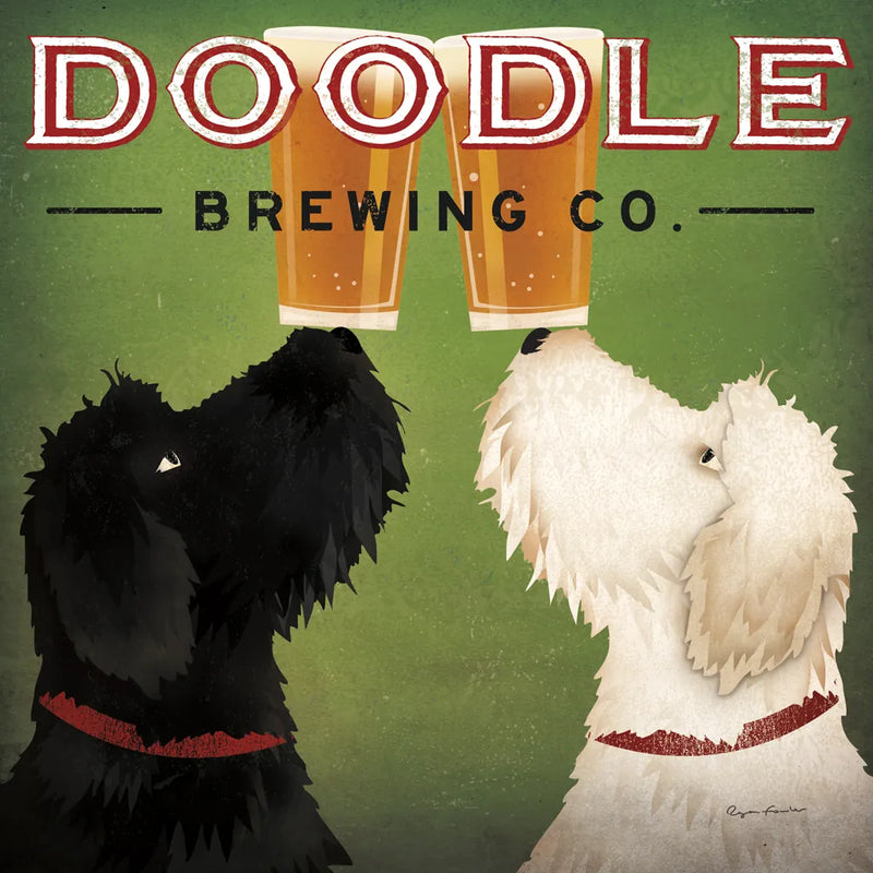 Doodle Beer Double III by Ryan Fowler. SKU 20941a. Archival Giclee Fine art print for wall decor.
