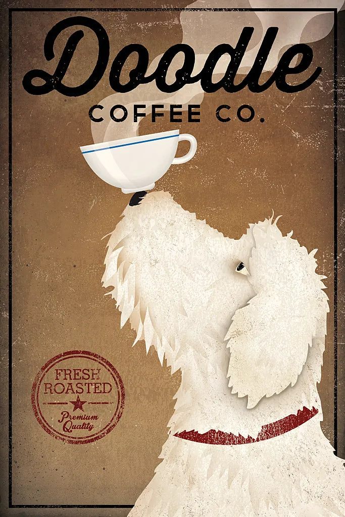 Doodle Coffee by Ryan Fowler. SKU 16723h. Archival Giclee Fine art print for wall decor.