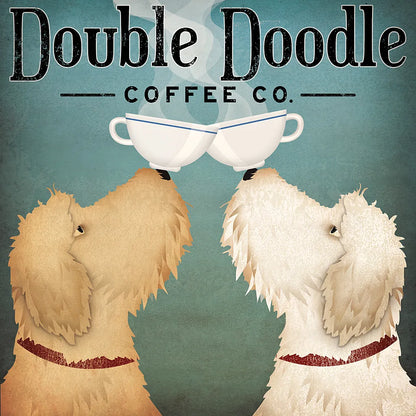 Doodle Coffee Double III by Ryan Fowler. SKU 20942a. Archival Giclee Fine art print for wall decor.