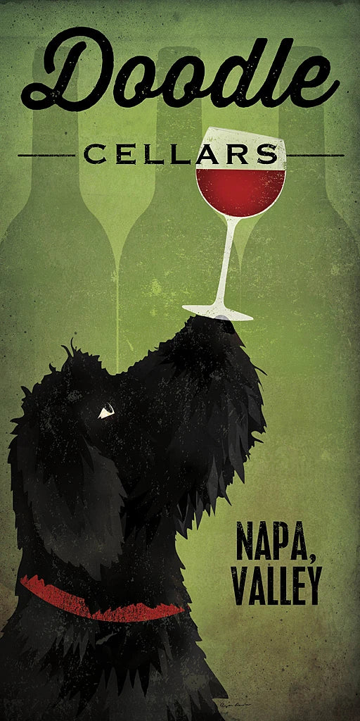 Doodle Wine II Black Dog by Ryan Fowler
