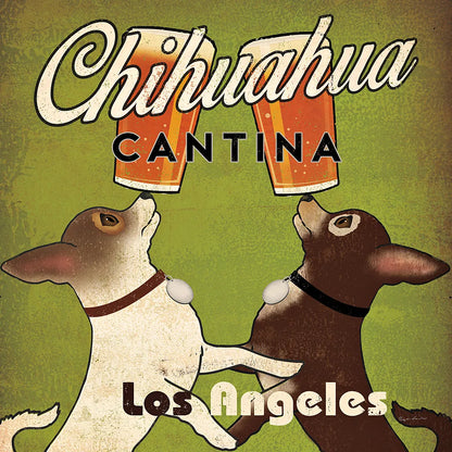 Double Chihuahua Crop Los Angeles by Ryan Fowler. SKU 32991a. Archival Giclee Fine art print for wall decor.