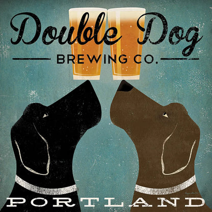 Double Dog Brewing Co by Ryan Fowler. SKU 12811a. Archival Giclee Fine art print for wall decor.