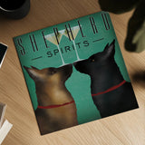 Double Shepherd Martini by Ryan Fowler. Shown as a detailed flat fine art print, highlighting archival giclee quality. Available as an archival giclee rolled canvas, fine art paper, or poster print. SKU 31279a.
