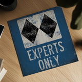 Experts Only Blue by Ryan Fowler. Shown as a detailed flat fine art print, highlighting archival giclee quality. Available as an archival giclee rolled canvas, fine art paper, or poster print. SKU 11391a.