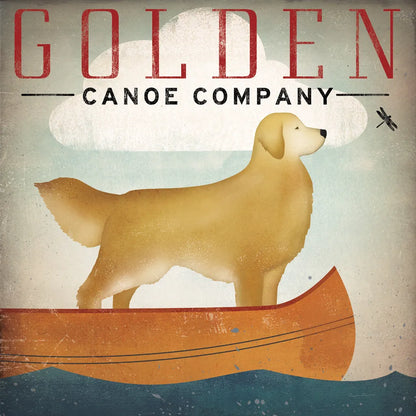 Golden Dog Canoe Co Right Facing by Ryan Fowler. SKU 35287a. Archival Giclee Fine art print for wall decor.