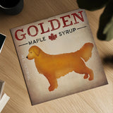 Golden Dog at Show No VT by Ryan Fowler. Shown as a detailed flat fine art print, highlighting archival giclee quality. Available as an archival giclee rolled canvas, fine art paper, or poster print. SKU 31006a.