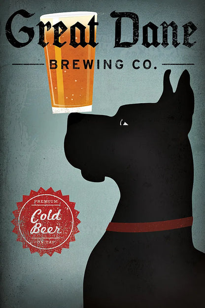 Great Dane Brewing Co by Ryan Fowler. SKU 15983h. Archival Giclee Fine art print for wall decor.