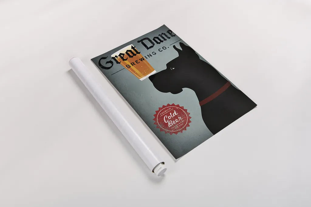 Great Dane Brewing Co by Ryan Fowler. shown as a rolled paper print. Available as archival giclee rolled canvas, fine art paper, or poster print. SKU 15983h.