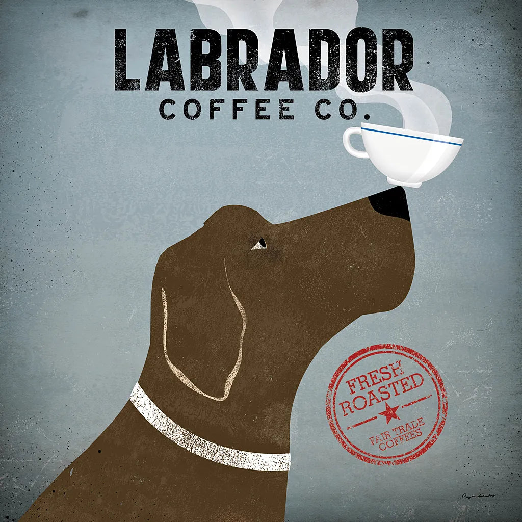 Labrador Coffee Co by Ryan Fowler. SKU 10002a. Archival Giclee Fine art print for wall decor.