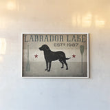 Labrador Lake by Ryan Fowler. shown as a paper print in a white frame. Available as a archival giclee rolled canvas, fine art paper, or poster print. SKU 16428i.