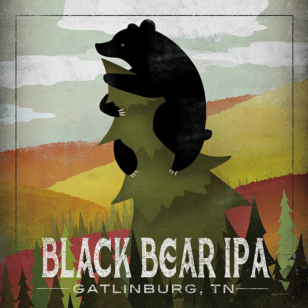 Leaf Peeper Black Bear IPA by Ryan Fowler. SKU 30844a. Archival Giclee Fine art print for wall decor.