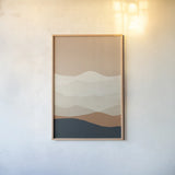 Mojave Mountains Crop by Ryan Fowler. shown as a paper print in a natural frame. Available as a archival giclee rolled canvas, fine art paper, or poster print. SKU 57930h.