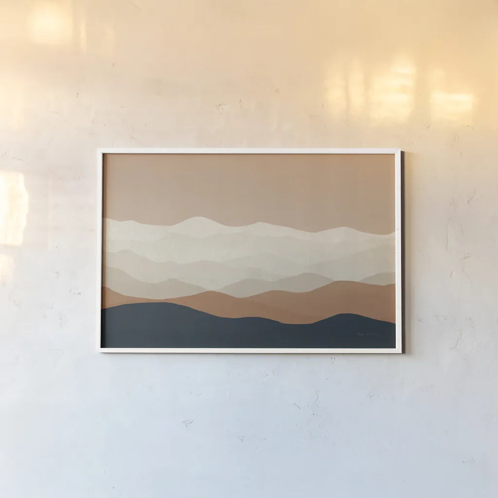 Mojave Mountains Crop by Ryan Fowler. shown as a paper print in a white frame. Available as a archival giclee rolled canvas, fine art paper, or poster print. SKU 57930i.