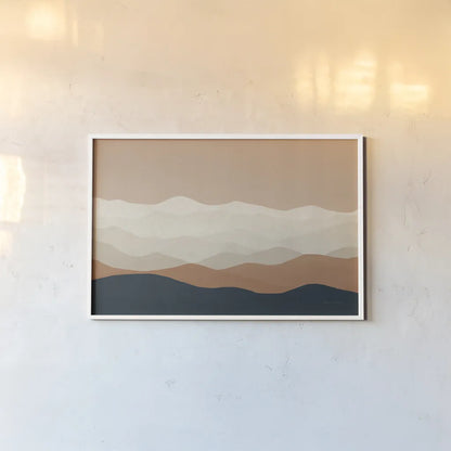 Mojave Mountains Crop by Ryan Fowler. shown as a paper print in a white frame. Available as a archival giclee rolled canvas, fine art paper, or poster print. SKU 57930i.