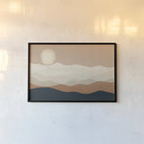 Mojave Mountains and Moon Crop by Ryan Fowler. shown as a paper print in a black flame. Available as a archival giclee rolled canvas, fine art paper, or poster print. SKU 57931i.