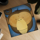 Monkey Wow by Ryan Fowler. Shown as a detailed flat fine art print, highlighting archival giclee quality. Available as an archival giclee rolled canvas, fine art paper, or poster print. SKU 15227a.