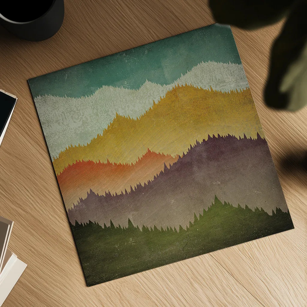 Mountain View by Ryan Fowler. Shown as a detailed flat fine art print, highlighting archival giclee quality. Available as an archival giclee rolled canvas, fine art paper, or poster print. SKU 12019a.
