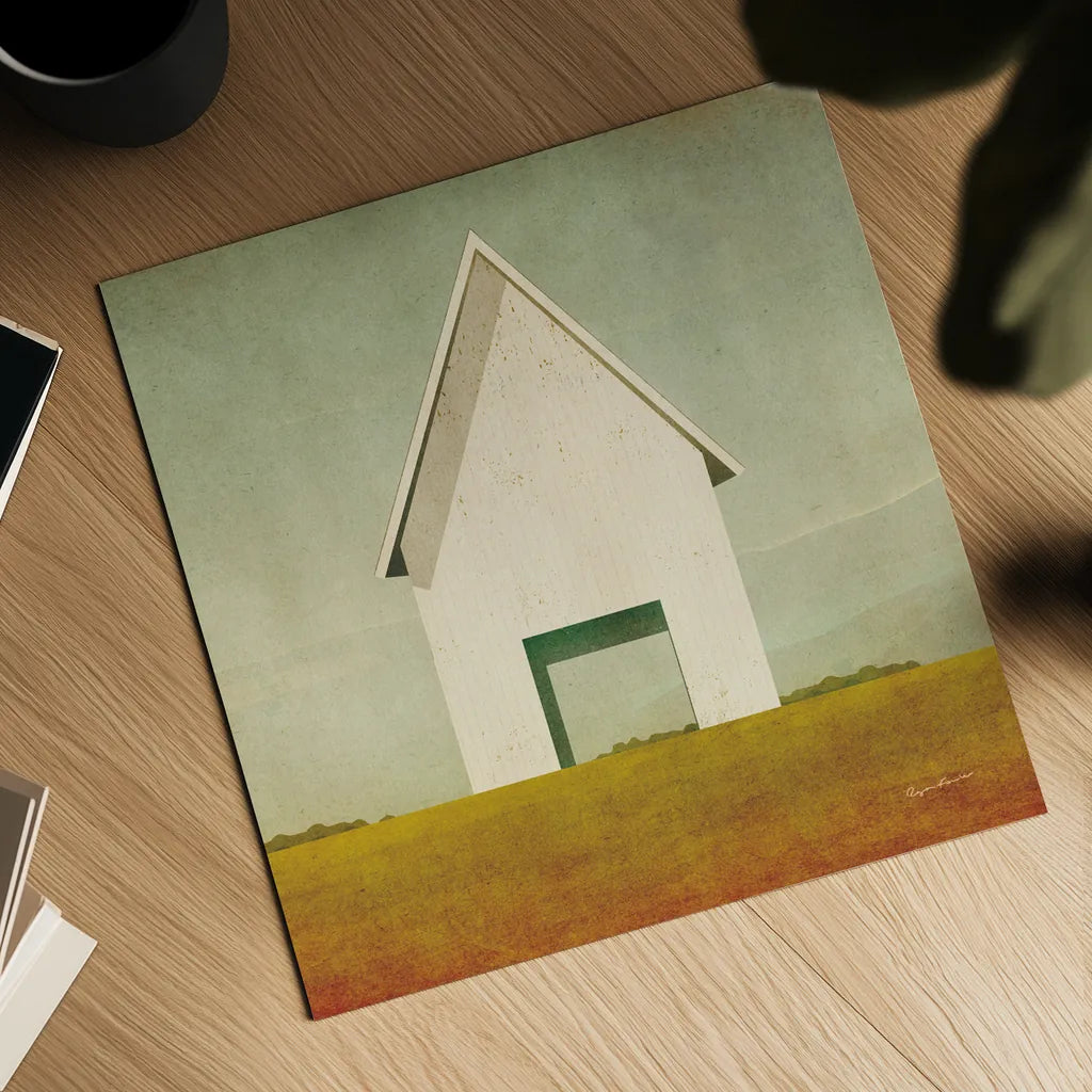 Ohio Barn Crop by Ryan Fowler. Shown as a detailed flat fine art print, highlighting archival giclee quality. Available as an archival giclee rolled canvas, fine art paper, or poster print. SKU 58424a.