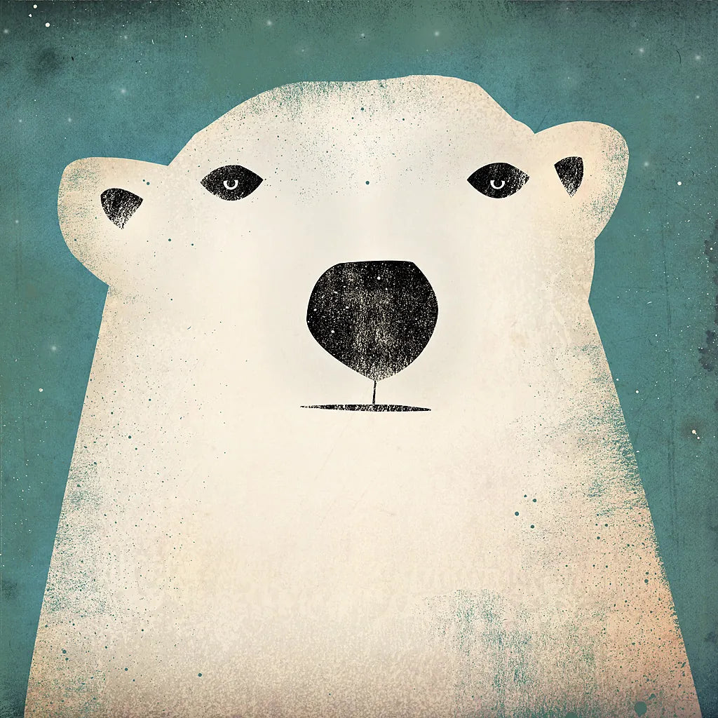 Polar Bear by Ryan Fowler. SKU 11614a. Archival Giclee Fine art print for wall decor.