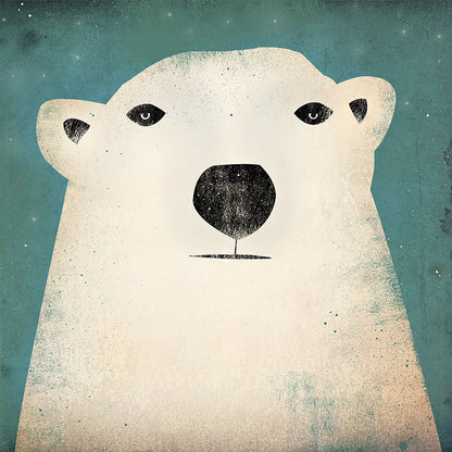 Polar Bear by Ryan Fowler. SKU 11614a. Archival Giclee Fine art print for wall decor.