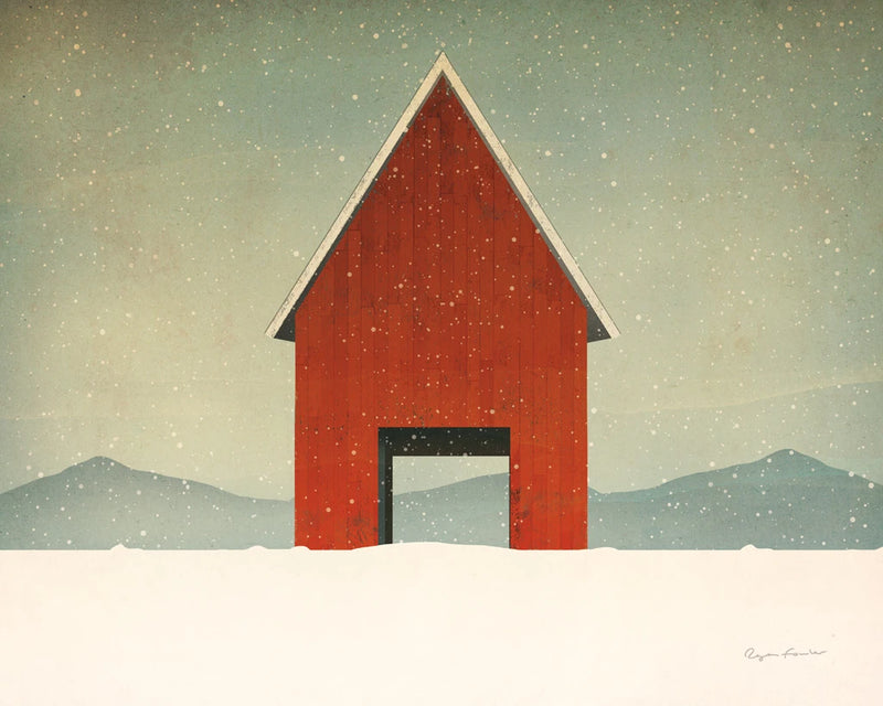 Red Barn Winter by Ryan Fowler