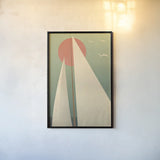 Sails III by Ryan Fowler. shown as a paper print in a black flame. Available as a archival giclee rolled canvas, fine art paper, or poster print. SKU 24555h.