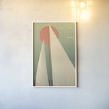 Sails III by Ryan Fowler. shown as a paper print in a white frame. Available as a archival giclee rolled canvas, fine art paper, or poster print. SKU 24555h.