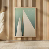 Sails IV by Ryan Fowler. shown as over sized large wall art. Available as an archival giclee rolled canvas, fine art paper, or poster print. SKU 24556h.