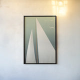 Sails IV by Ryan Fowler. shown as a paper print in a black flame. Available as a archival giclee rolled canvas, fine art paper, or poster print. SKU 24556h.