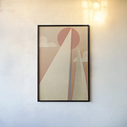 Sails VI by Ryan Fowler. shown as a paper print in a black flame. Available as a archival giclee rolled canvas, fine art paper, or poster print. SKU 25669h.