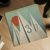 Sails VII with Sun by Ryan Fowler. Shown as a detailed flat fine art print, highlighting archival giclee quality. Available as an archival giclee rolled canvas, fine art paper, or poster print. SKU 27538a.