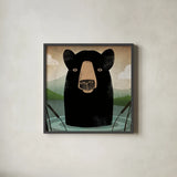 Skinny Dip Crop by Ryan Fowler. Shown in a sleek black glass frame for a contemporary gallery look. Available as an archival giclee rolled canvas, fine art paper, or poster print. SKU 12104a.
